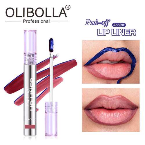 Matte Blue Shimmer Peel-off Lip Liner 哑光蓝珠光撕拉唇线笔