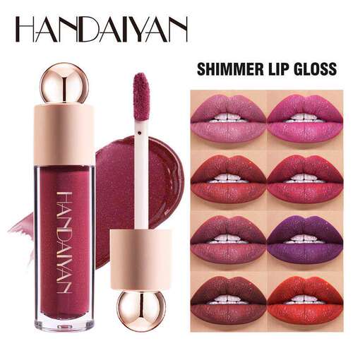 8 Colors Pearlescent Shimmer Lip Gloss 8色珠光闪光唇釉
