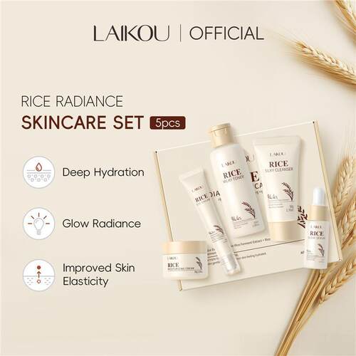 新品Rice Five Piece Set保湿霜滋润植物提取面部护肤护肤品套盒