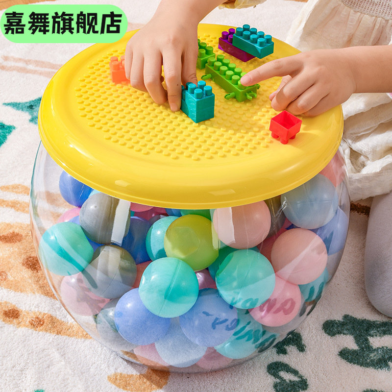 收纳凳子多功能儿童卡通可坐凳子透明换鞋凳塑料玩具储物凳收纳桶