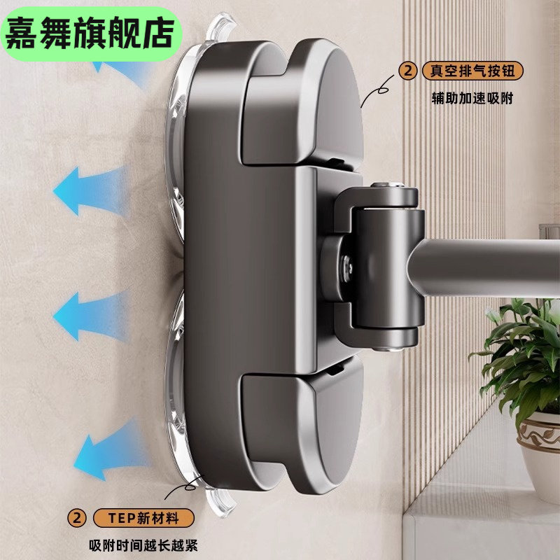 浴室吸盘带灯化妆镜壁挂卫生间伸缩折叠镜免打孔可旋转放大美容镜