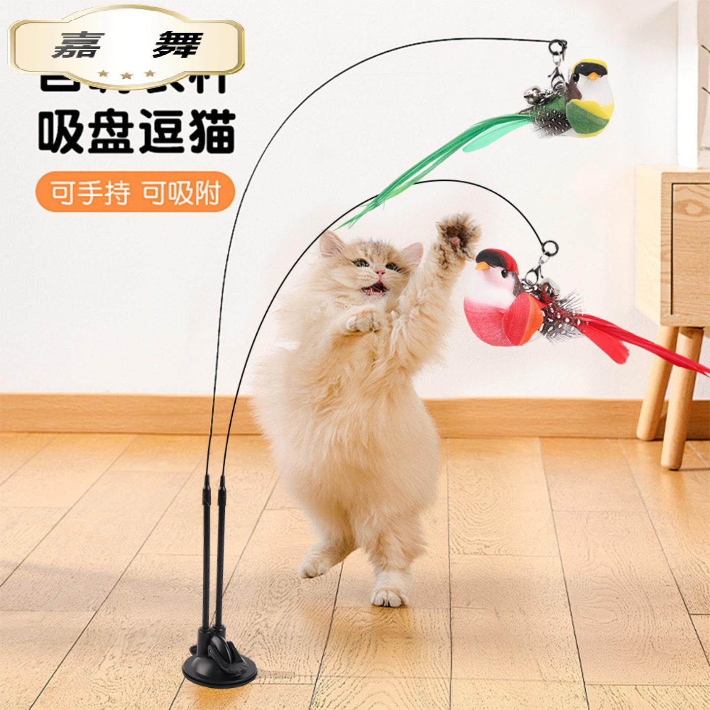 升级款吸盘逗猫棒自嗨可拆卸钢丝双头逗猫棒替换头宠物玩具,宠物/宠物食品及用品,逗猫棒,淘宝优惠券,粉丝福利购,淘宝优惠卷