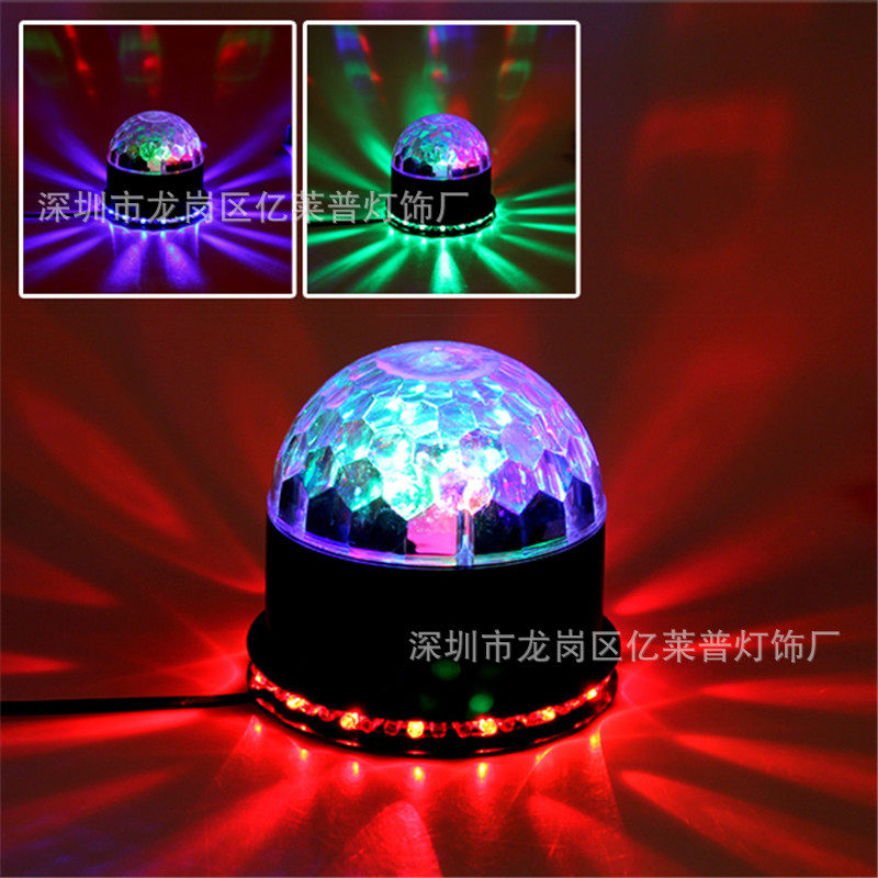 LED舞台灯 声控6色旋转灯飞其它灯具灯饰