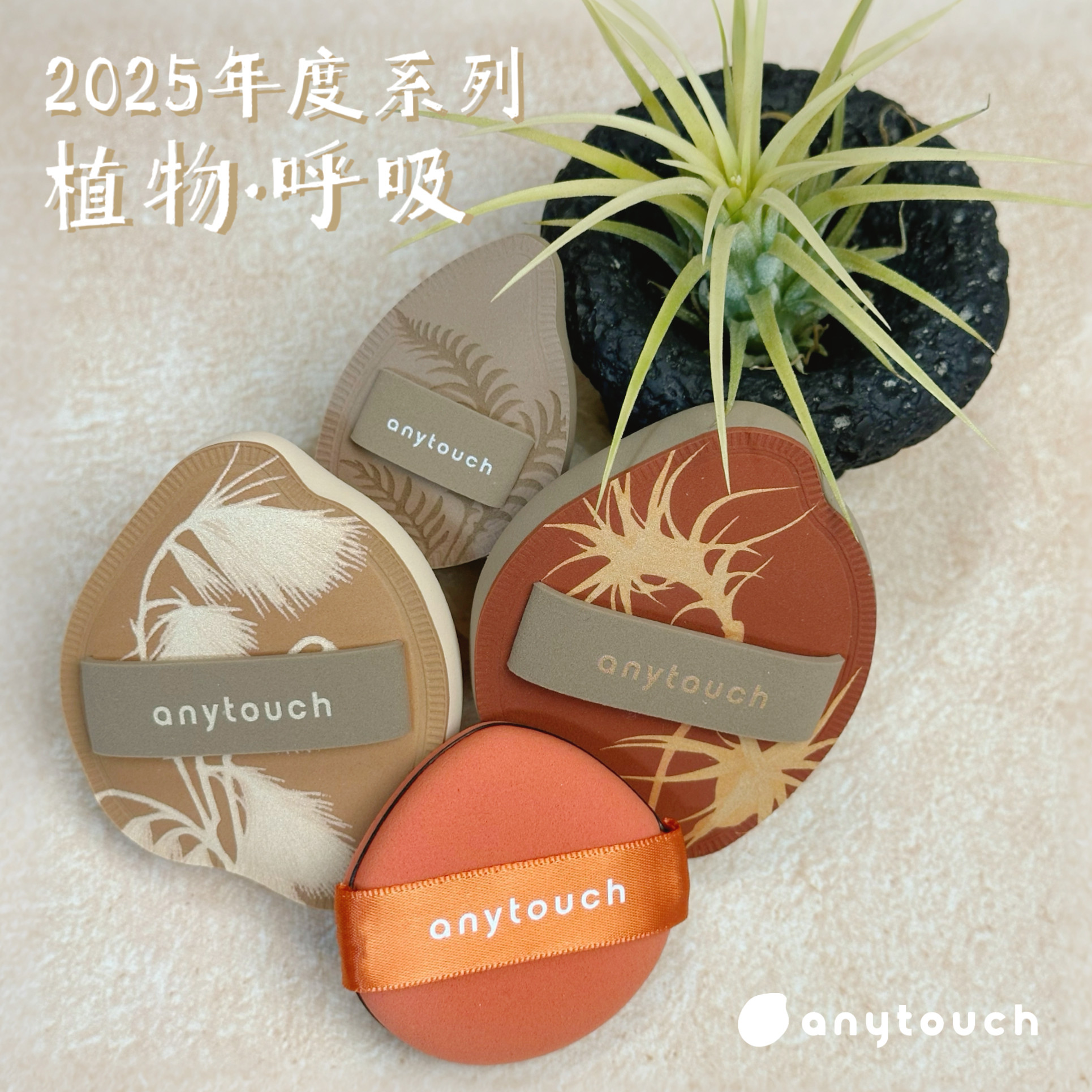 anytouch年度精选粉扑套组香草挞咖啡挞小咖啡猫肚子底妆彩妆遮瑕