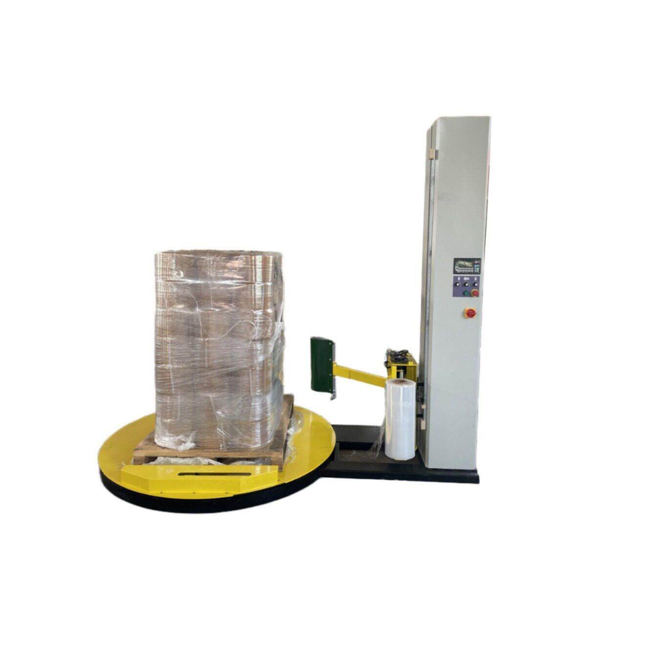 带自动上断膜功能的托盘缠绕机预拉伸缠绕膜包装机裹包机