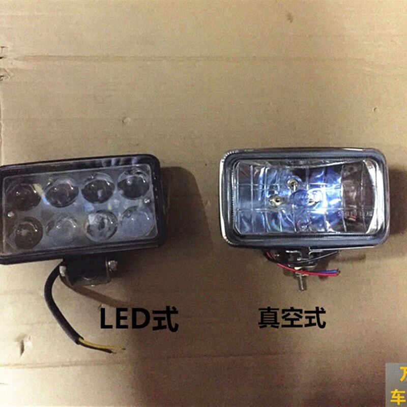 工程车加装大灯 货车挂车加装大灯雾灯 真空式LED式 4寸方 24V