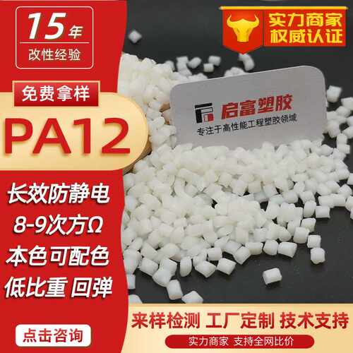 PA12防静电本色加纤PA12抗静电GF1253450%碳纳米管挤出高导电PA12