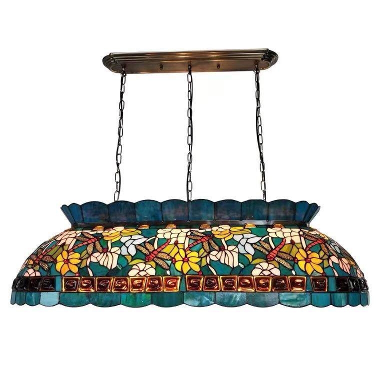 汇璟蒂凡尼 复古灯饰酒店 台球灯咖啡厅创意手工玻璃花朵摇篮吊灯,家装灯饰光源,智能吊灯,淘宝优惠券,粉丝福利购,淘宝优惠卷