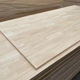 橡胶木指接拼接板插接直拼板泰国UV免漆家具板橱柜衣柜体贴面