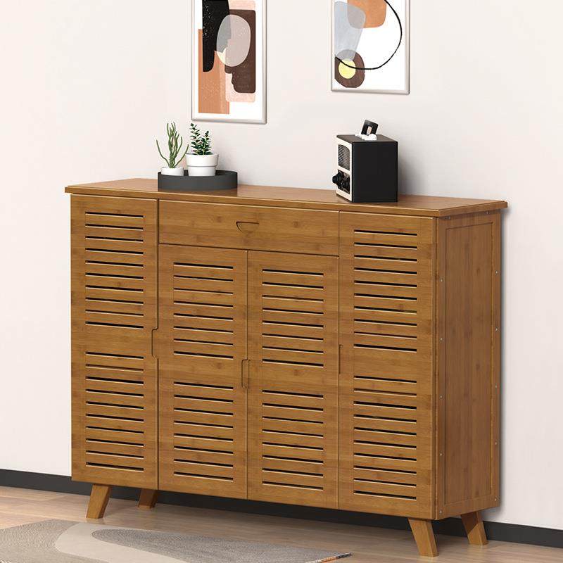 新中式鞋架带门抽屉竹楠木制窄鞋柜收纳防尘大容量入户玄关隔断柜,住宅家具,鞋柜,淘宝优惠券,粉丝福利购,淘宝优惠卷