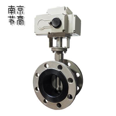 304不锈钢法兰软密封电动蝶阀D941X-10/16P太阳能4G远程控制DN100