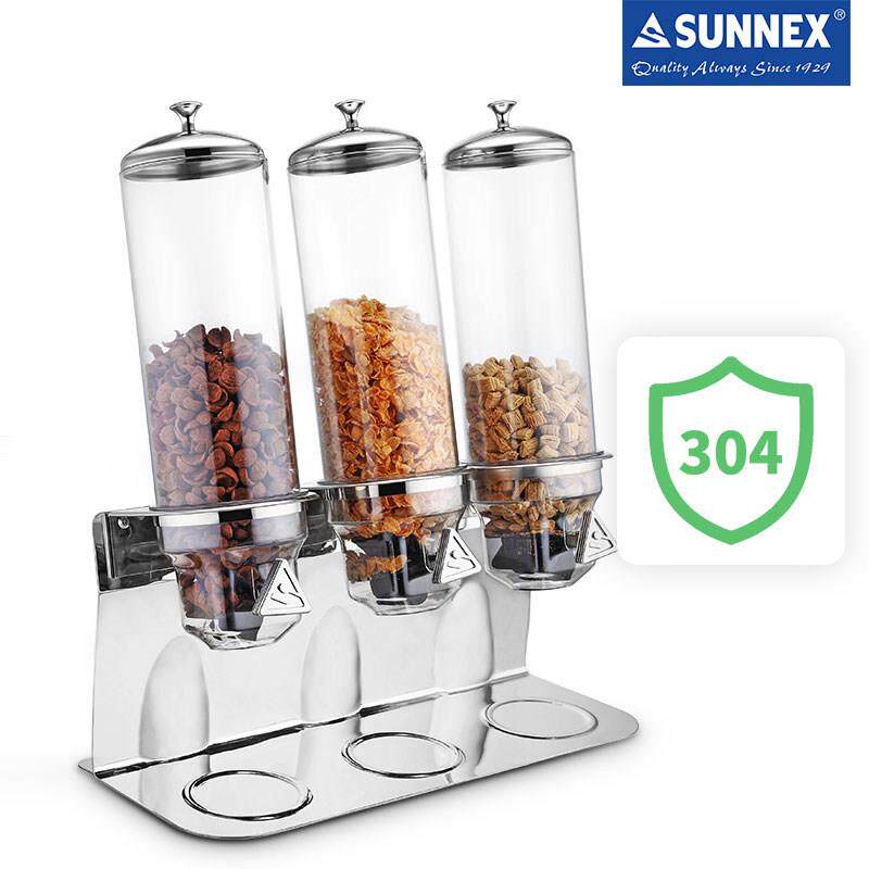 香港SUNNEX新力士不锈钢五谷杂粮麦片分配器酒店自助餐具收纳商用