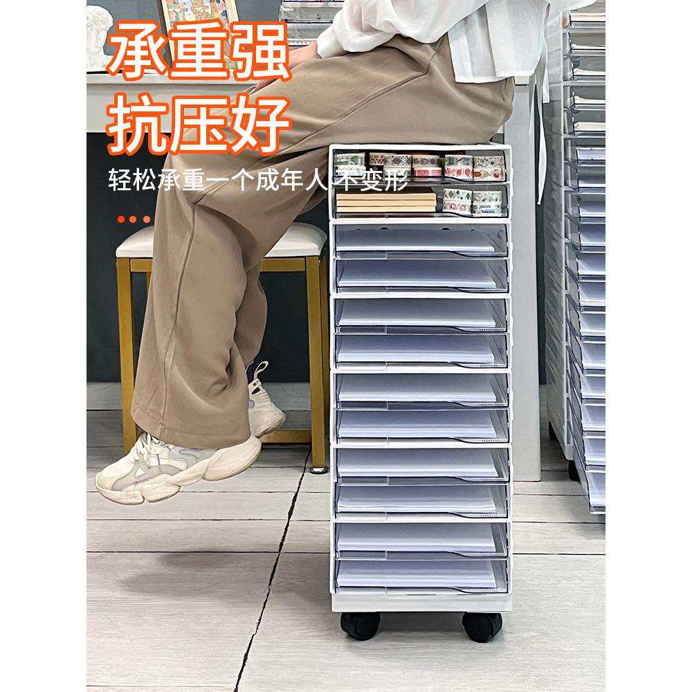 A10L桌面文件柜办公室塑料多层组合柜子资料柜抽屉式收纳盒A4文件