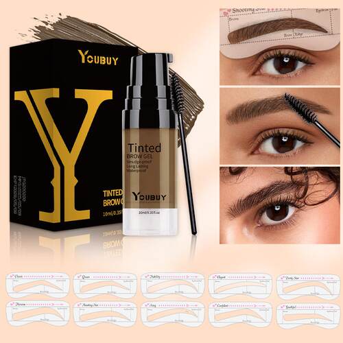 Long Lasting Waterproof Eyebrow Mascara 浅棕上色清晰眉形美妆