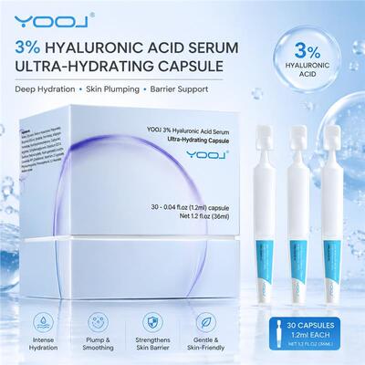 跨境TK热销Hyaluronic Acid Serum 3%补水透明质酸安瓶次抛精华液