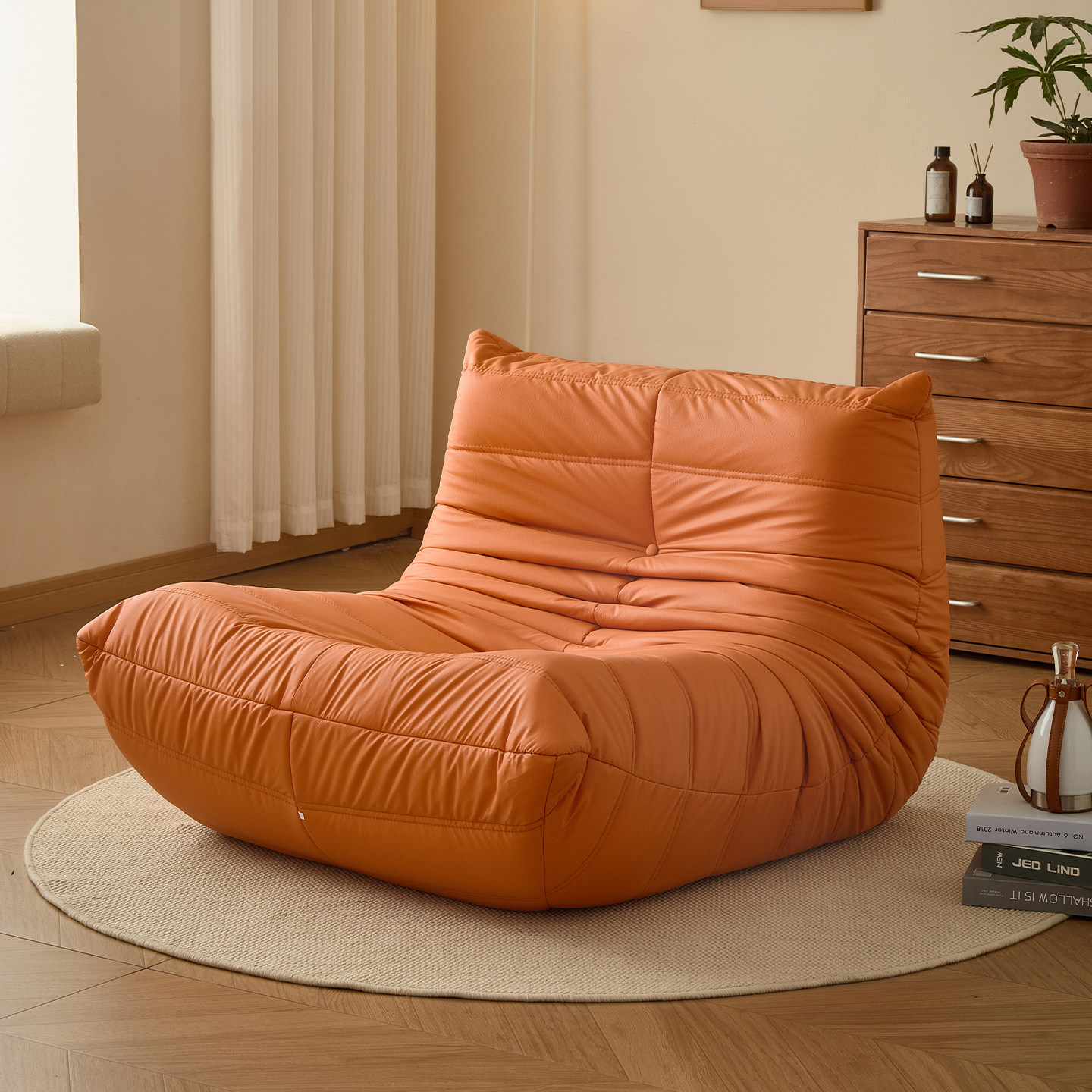 引号森林毛毛虫沙发卧室客厅懒人沙发奶油可躺可睡休闲阳台单人椅