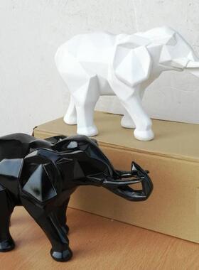欧约树脂几何大雕象折纸摆件BJ004抽象家居动物塑简桌面装饰北创