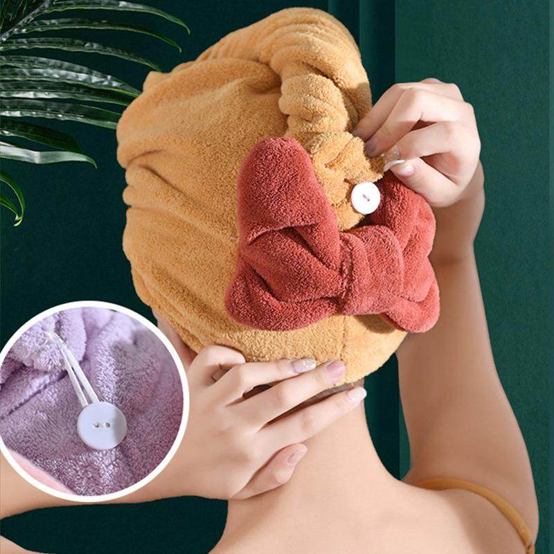 珊瑚绒干发帽吸水不易掉毛浴帽干发巾可爱蝴蝶结女大学生宿舍家用,居家布艺,干发毛巾,淘宝优惠券,粉丝福利购,淘宝优惠卷