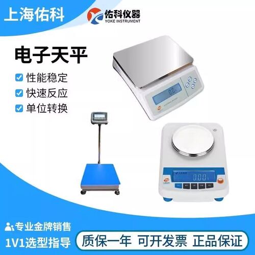 上海佑科YP系列电子天平0.1g/1g大称量10mg电子台秤十分之一秤