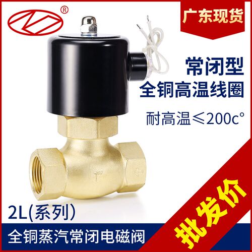 全铜蒸汽电磁阀高温锅炉蒸汽阀2L/US系列2分4分6分1寸 高压16公斤