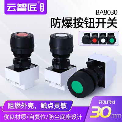 YH8030 防爆防腐按钮一开一闭 自复位按钮开关 控制按钮 分体按钮