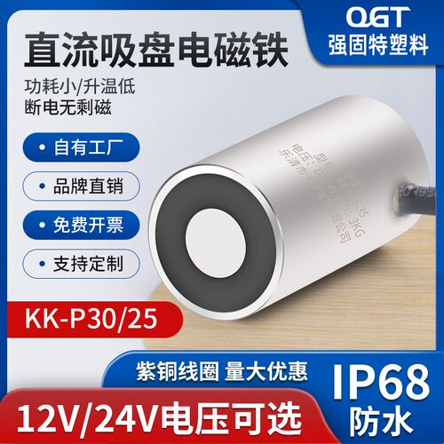 微型小型电吸盘P30/25吸盘电磁铁 电磁吸盘 DC12V DC24V 吸力30kg