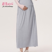 君心优选孕妇裙2026新款 高腰线设计不勒肚子抽褶腰头简约半身裙