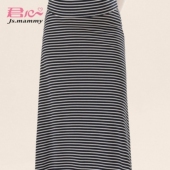 君心优选孕妇裙2026春季 莱赛尔宽松不勒肚子A字条纹半身裙 新款