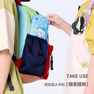 学生加厚儿童雨衣 口袋套头款 一次性雨衣卡片式 雨披连体压缩斗篷式