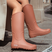 防水鞋 水靴长筒外穿雨靴百搭胶鞋 女雨鞋 时尚 高筒防滑学生韩版 新款
