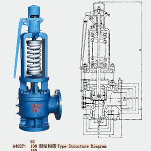 郑州高压阀门厂A48SY-16/25/40/64/100C铸钢全启式安全阀DN40-200