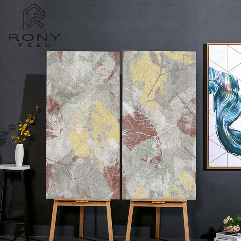 美式植物复古花砖600x1200叶子卫生间瓷砖餐厅背景墙砖防滑地砖