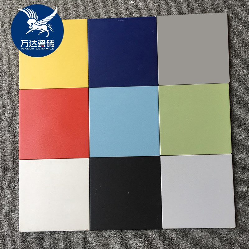 彩色砖卫生间瓷砖200x200幼儿园墙砖纯色地中海厨房防滑地砖 加厚