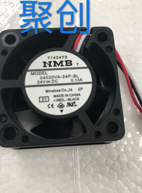 原装NMB 4CM 04020VA-24P-BL 24V 0.13A三线 安川驱动器专用风扇