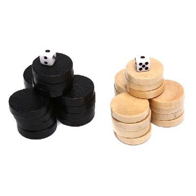 Chess 32Pcs Draughts/Checkers/Backgammon Chess Piece for