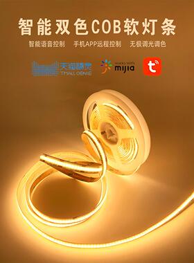 COB灯条智能语音调光调色开关双色无频闪无主灯低压led吊顶线条灯