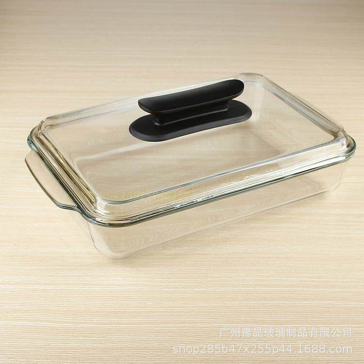 菲内克斯3.0L长方钢化玻璃煲汤煲带盖8095厨房家居套装烤盘