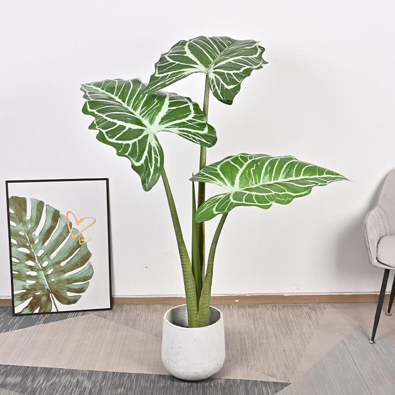 仿真绿植大叶帝王花烛卧室客厅橱窗大型落地盆栽装饰摆件假植物