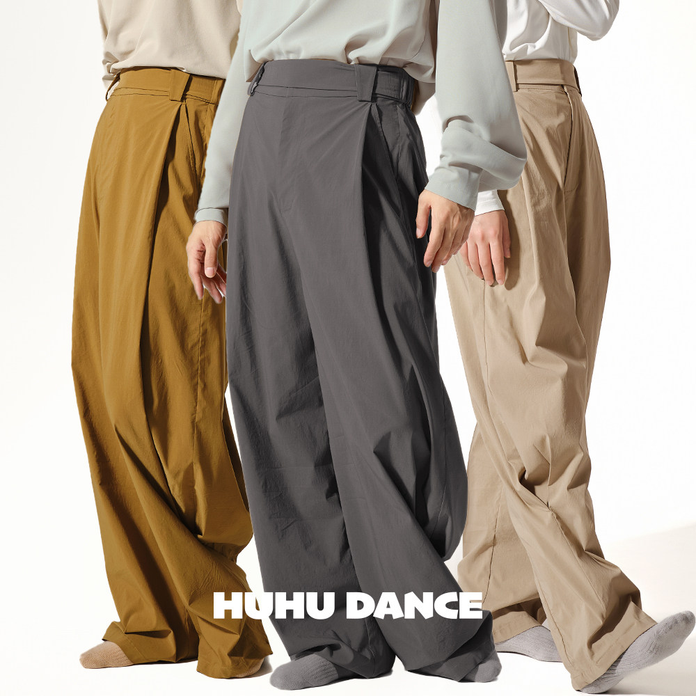 huhudance现代古典舞练功男女款宽松阔腿长裤舞蹈演出服训练6002