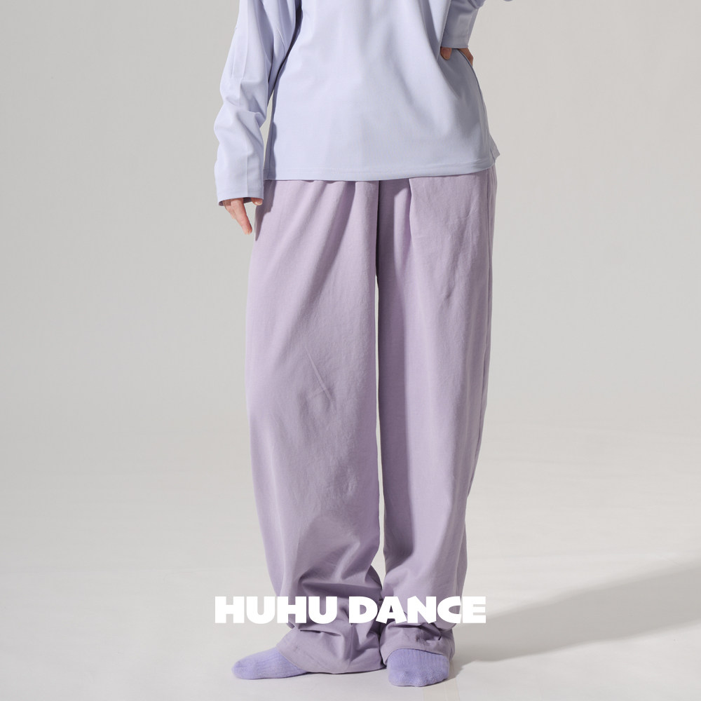 HUHUDANCE现代舞练功舞蹈演出服训练男女宽松松紧针织长裤6019图片