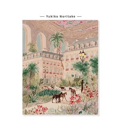 【Yukiko Noritake】西方幻想插画轻奢法式中古马艺术装饰挂画芯