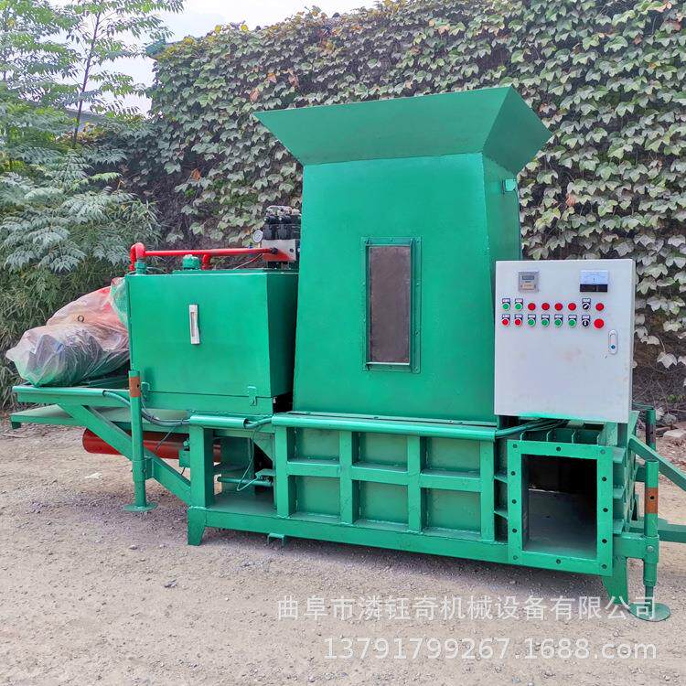 干湿两用秸秆打包机 牛羊养殖饲料打包机 卧式蒜皮打包装袋机
