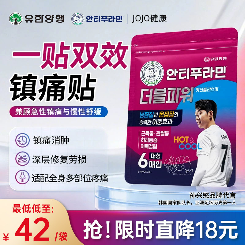安提普拉敏双效敏贴6片/袋镇痛国际风湿骨伤药品