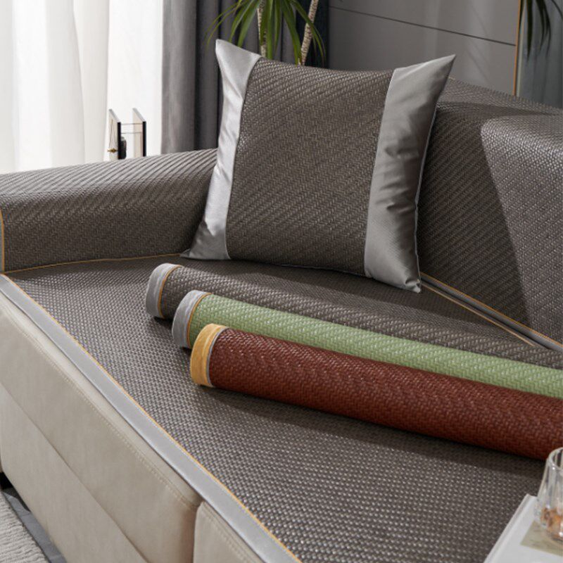 夏季藤席沙发垫套罩巾2024年新款坐垫夏天凉席竹席防滑防猫抓凉垫