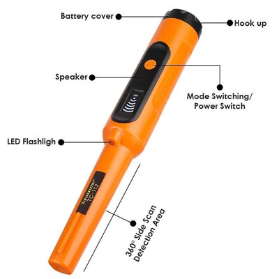 IP68 Full Waterproof Pinpointer Metal Detector with LCD Disp