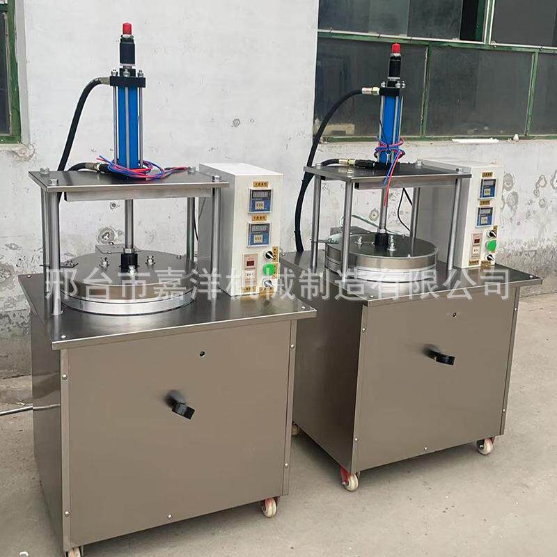 烙饼机液压全自动薄饼机双面带胡花压饼机上下加温电烙饼机商用