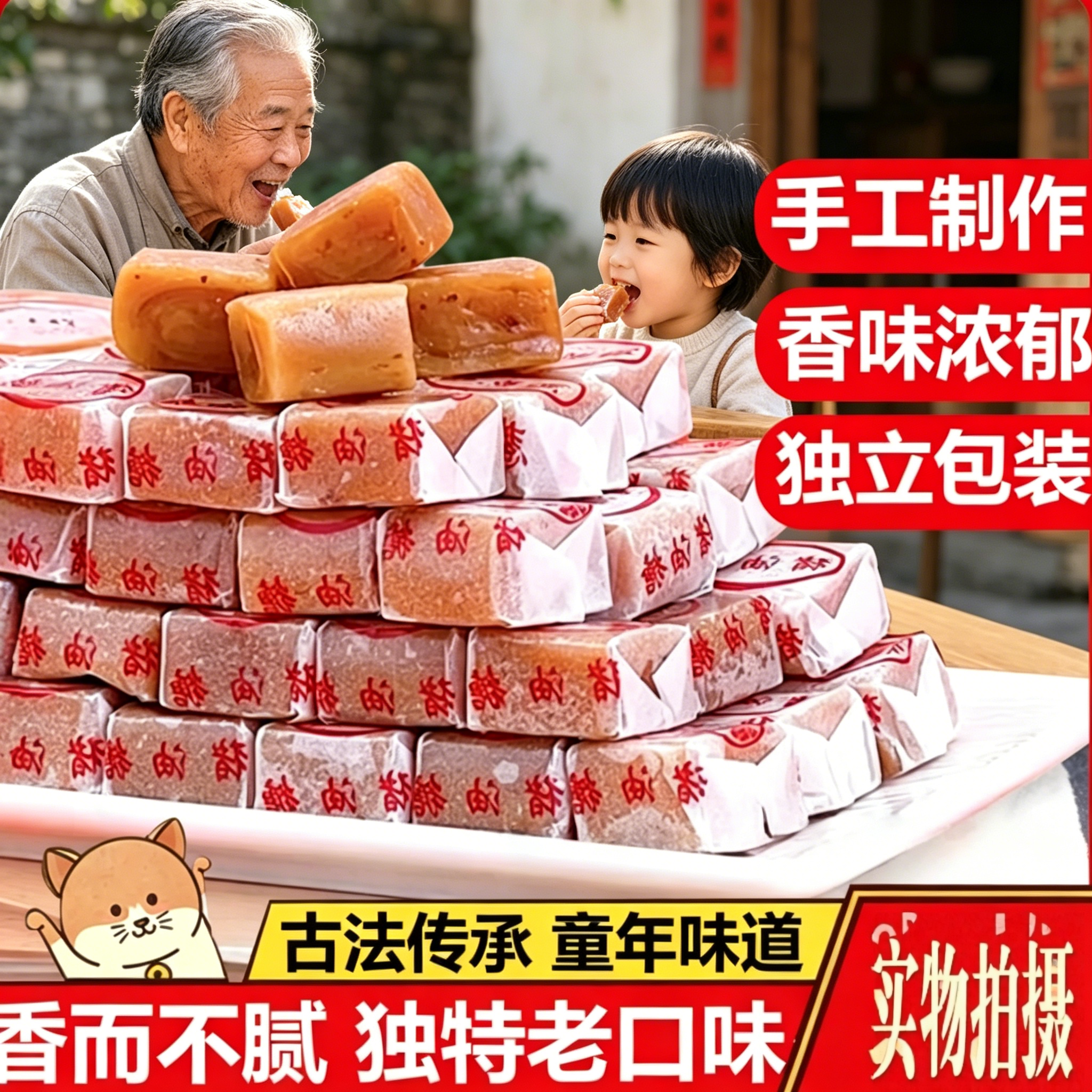 正宗老牌子猪油糖潮汕特产官方旗舰店老式8090后怀旧零食年货糖果