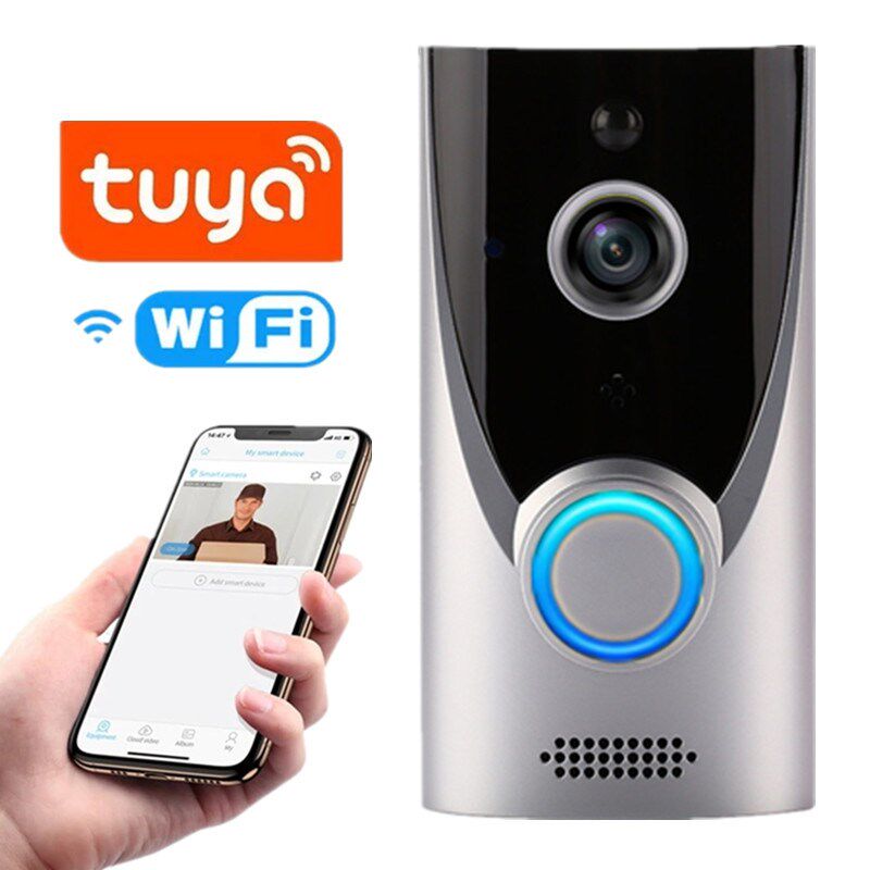 涂鸦智能家居WIFI门铃防盗电子监控手机远程可视对讲无线门铃tuya