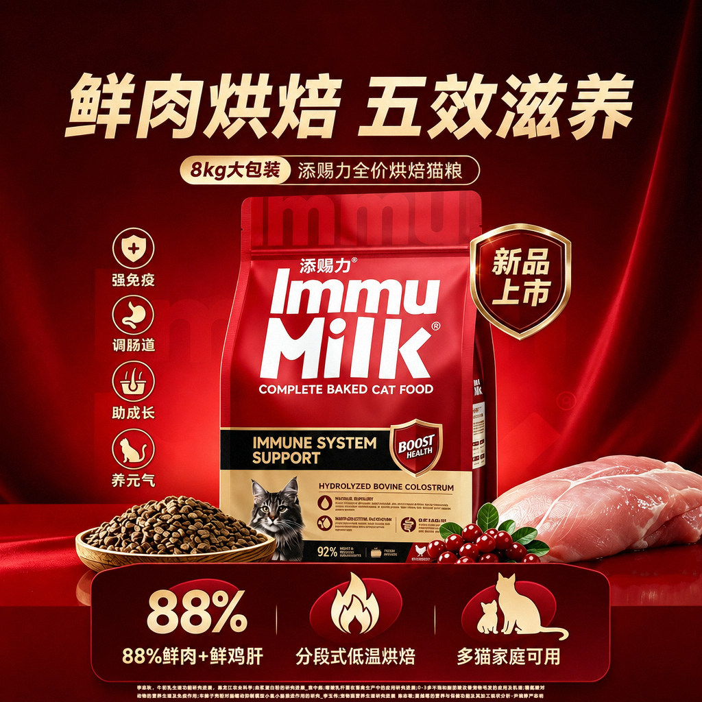 添赐力鲜肉烘焙猫粮护皮毛助利尿