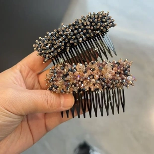 韩国发饰精致优雅碎发刘海插梳发卡显气质发夹简约碎发夹高级发饰